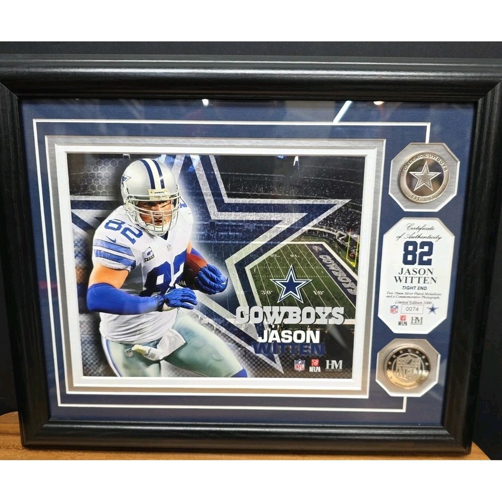 Jason Witten Dallas Cowboys Silver Coin Limited Ed. Highland Mint Frame Photo